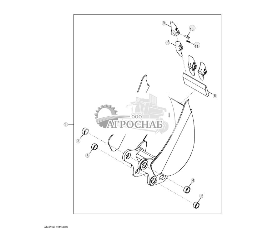 Ковш для тяжелых условий эксплуатации с зубьями TK 30,48 см (12,00 дюймов), 0,093 м? (3,30 фута?) - ST779689 507.jpg